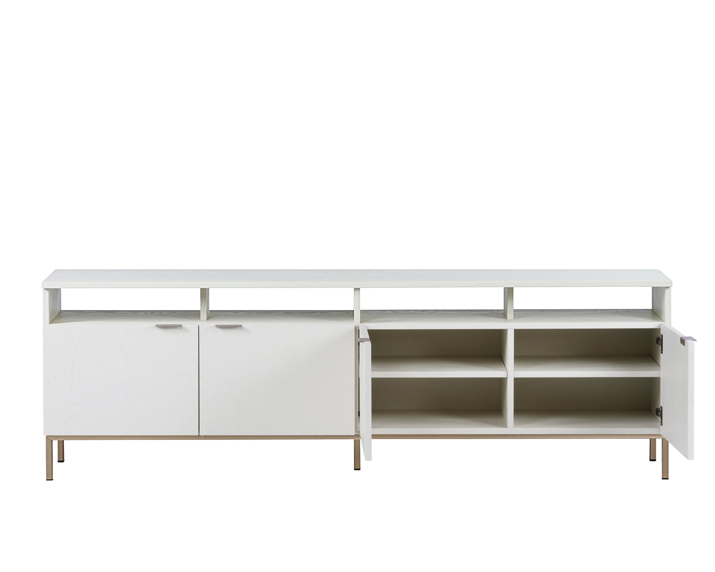 Ambrose Modular Media Console And Cabinet - Champagne Gold  Cream