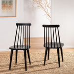 Safavieh Burris 17''H Spindle Side Chair (Set of 2), AMH8511 - Black