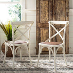 Safavieh Franklin 18''H X Back Farmhouse Chair (Set Of 2), AMH9500 - Antique White