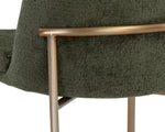 Zeke Dining Chair - Antique Brass  Bergen Olive