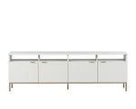 Ambrose Modular Media Console And Cabinet - Champagne Gold  Cream