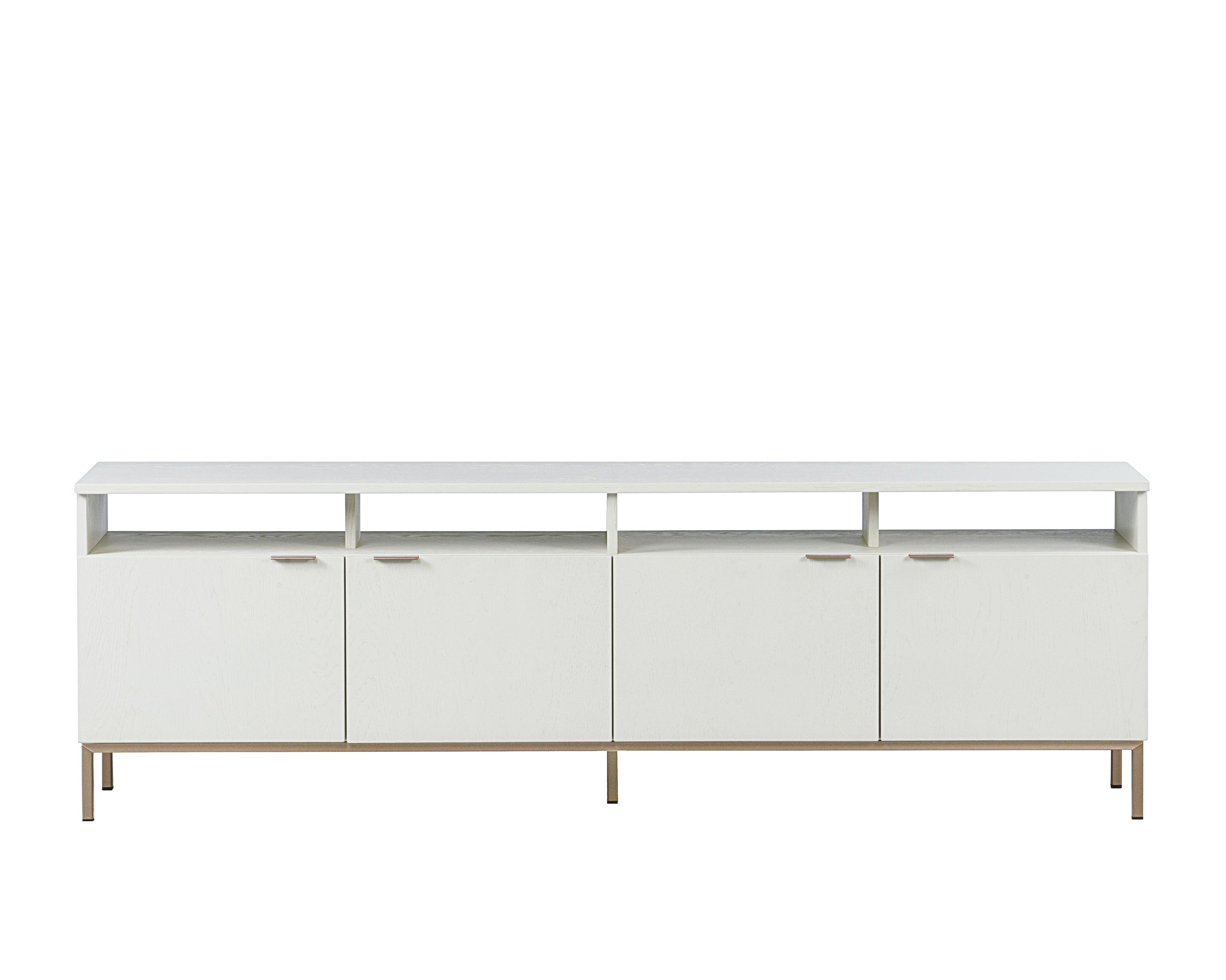 Ambrose Modular Media Console And Cabinet - Champagne Gold  Cream