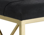 Bria Bench - Antique Brass  Black