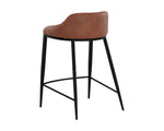 Astra Counter Stool - Black  Cinnamon Brown