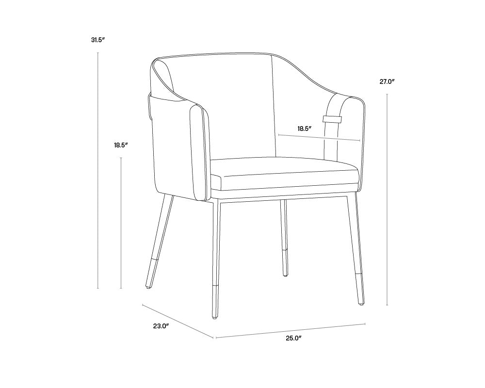 Carter Dining Armchair - Napa Thunder / Napa Slate