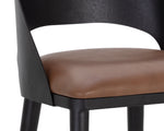 Dezirae Barstool - Black  Cognac Leather