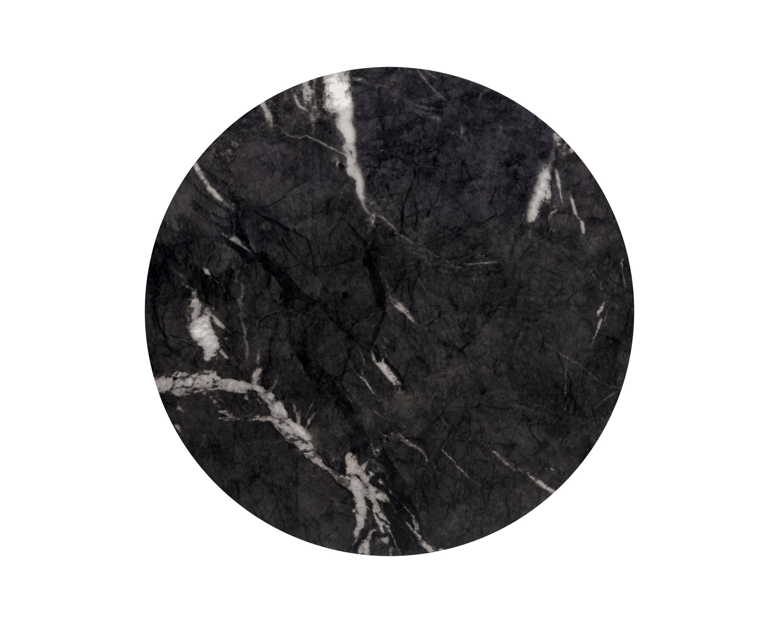 Goya End Table - Marble Look  Black