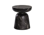 Lucida End Table - Marble Look  Black