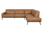 Brandi Sofa Chaise - Raf  Camel Leather