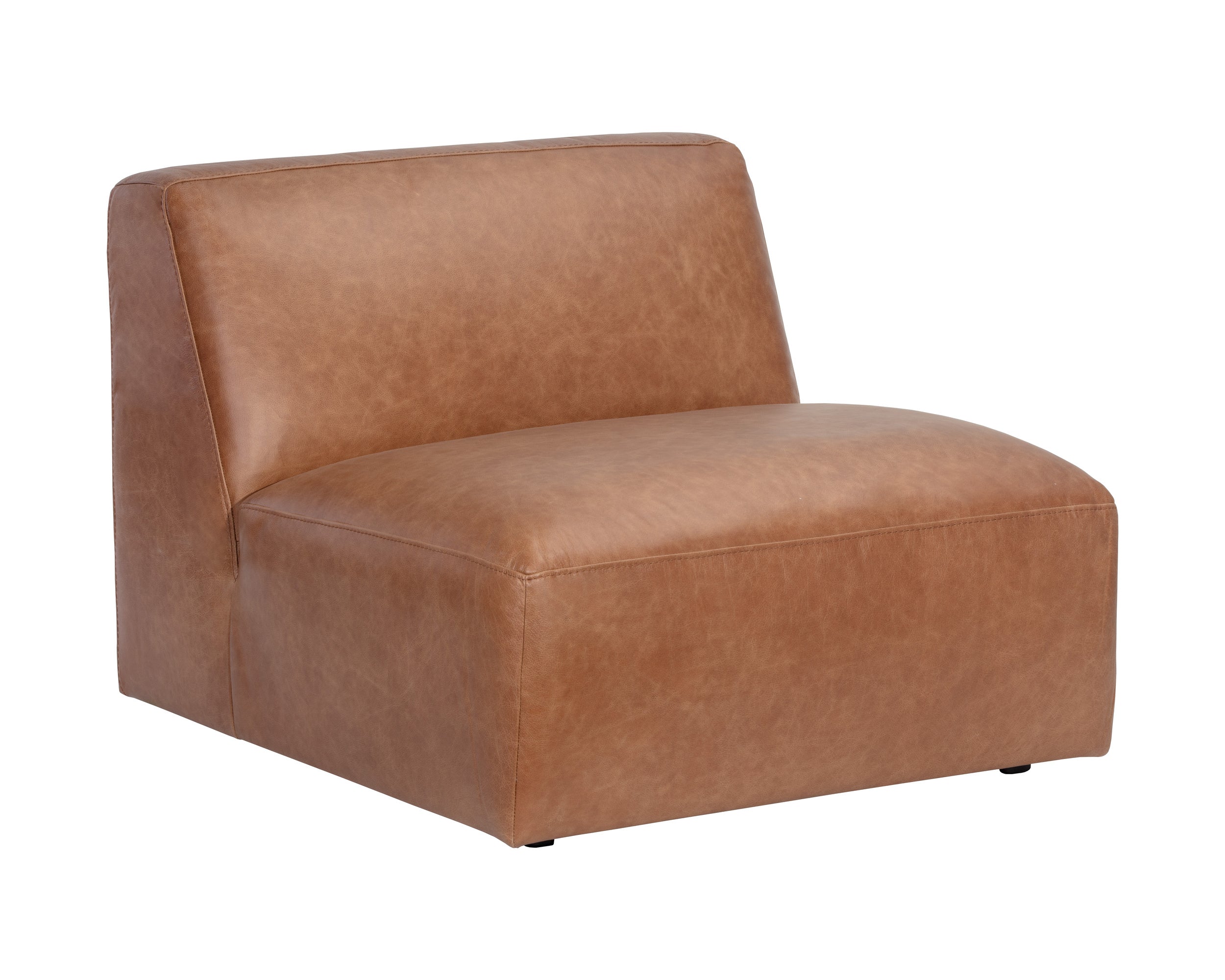 Watson Modular - Armless Chair  Marseille Camel Leather