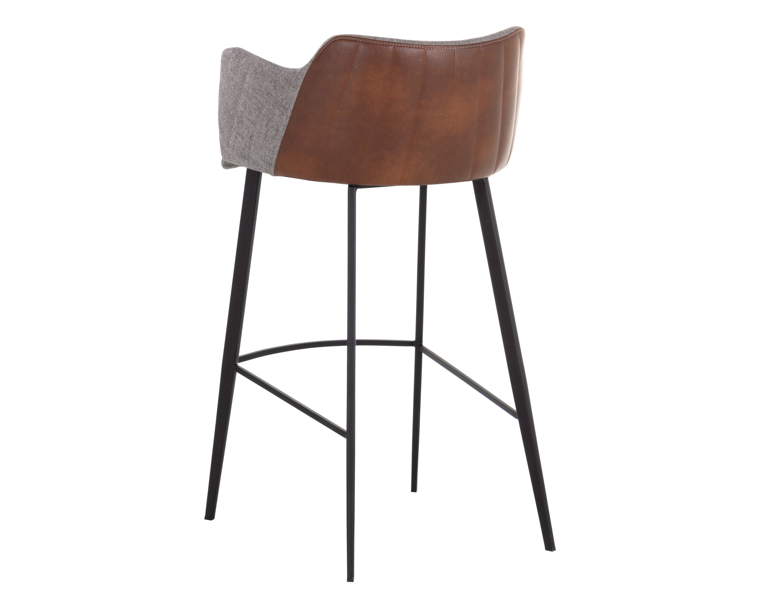 Griffin Barstool - November Grey / Bravo Cognac