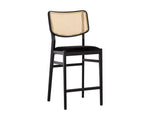 Annex Counter Stool - Velvet Black / Natural