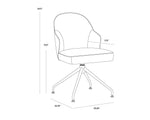 Bretta Swivel Dining Chair - Overcast Grey