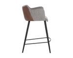 Griffin Counter Stool - November Grey / Bravo Cognac