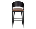 Dezirae Barstool - Black  Cognac Leather