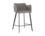 Griffin Counter Stool - November Grey / Bravo Cognac