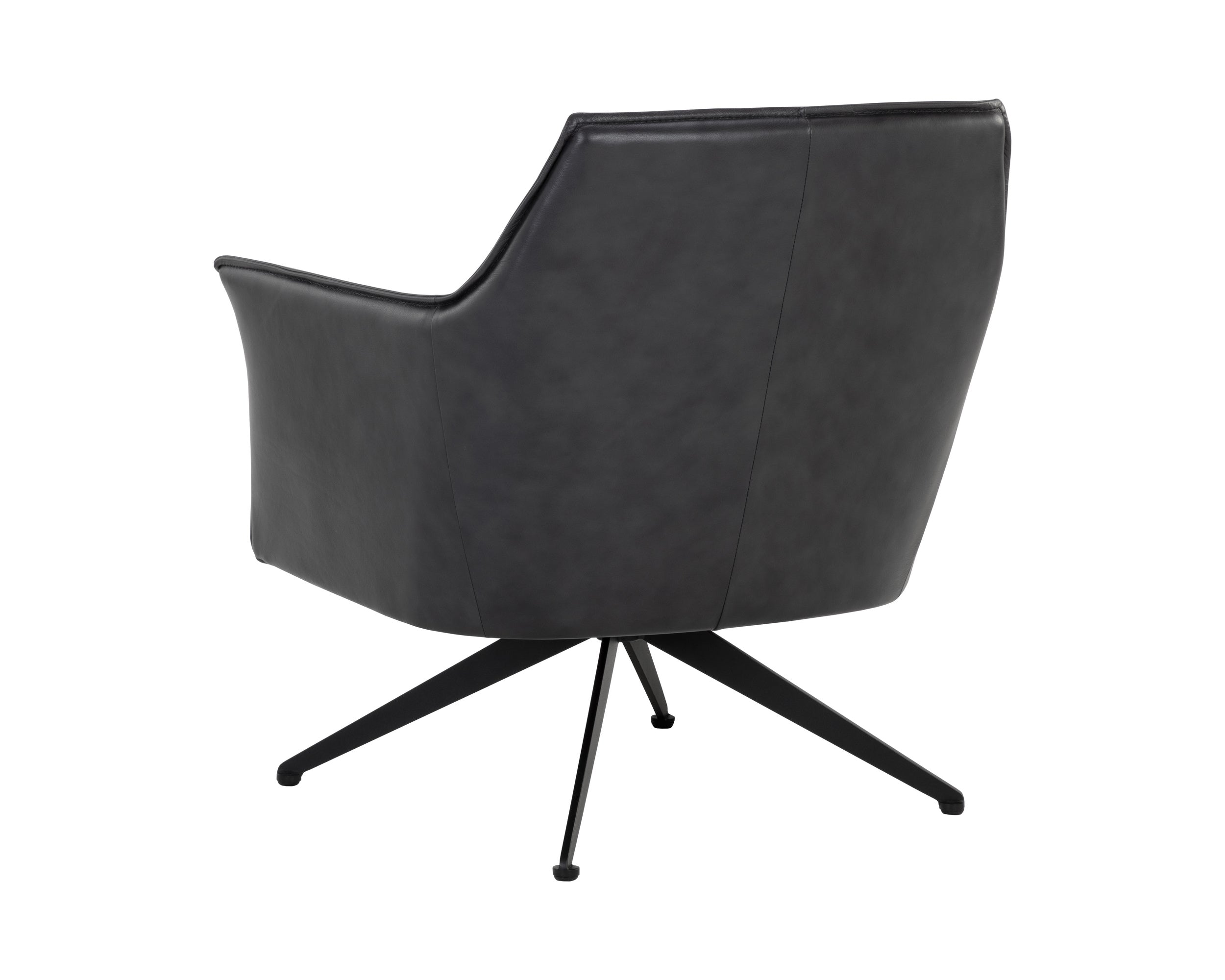 Crosby Swivel Lounge Chair - Alpine Black Leather