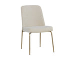 Zeke Dining Chair - Antique Brass  Bergen Ivory