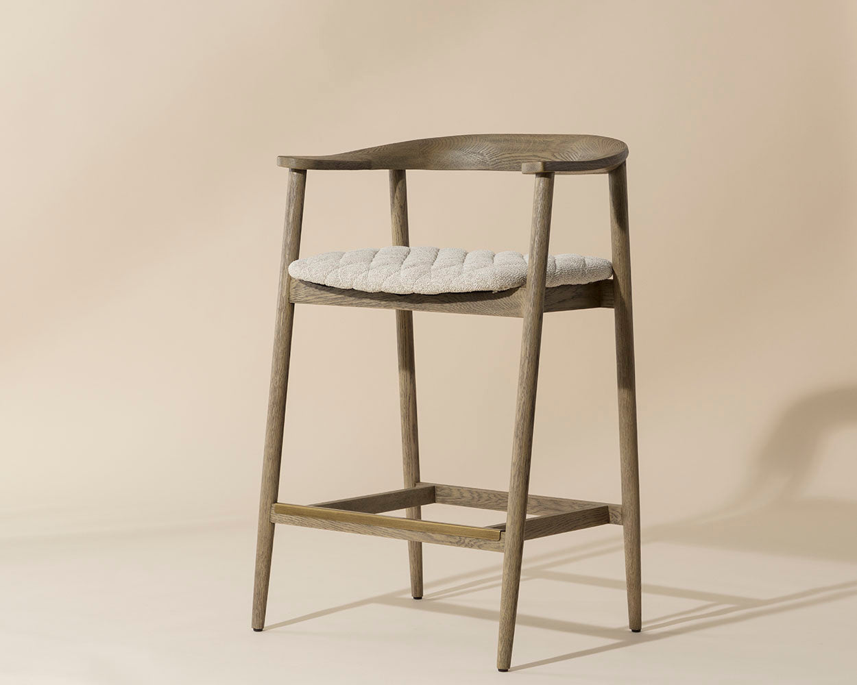 Jeremy Counter Stool - Weathered Oak  Dove Cream