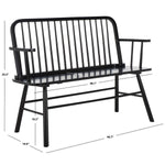 Safavieh Lucilia Spindle Bench, BCH8501 - Black