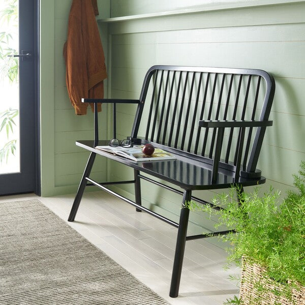 Safavieh Lucilia Spindle Bench, BCH8501 - Black