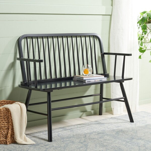 Safavieh Lucilia Spindle Bench, BCH8501 - Black