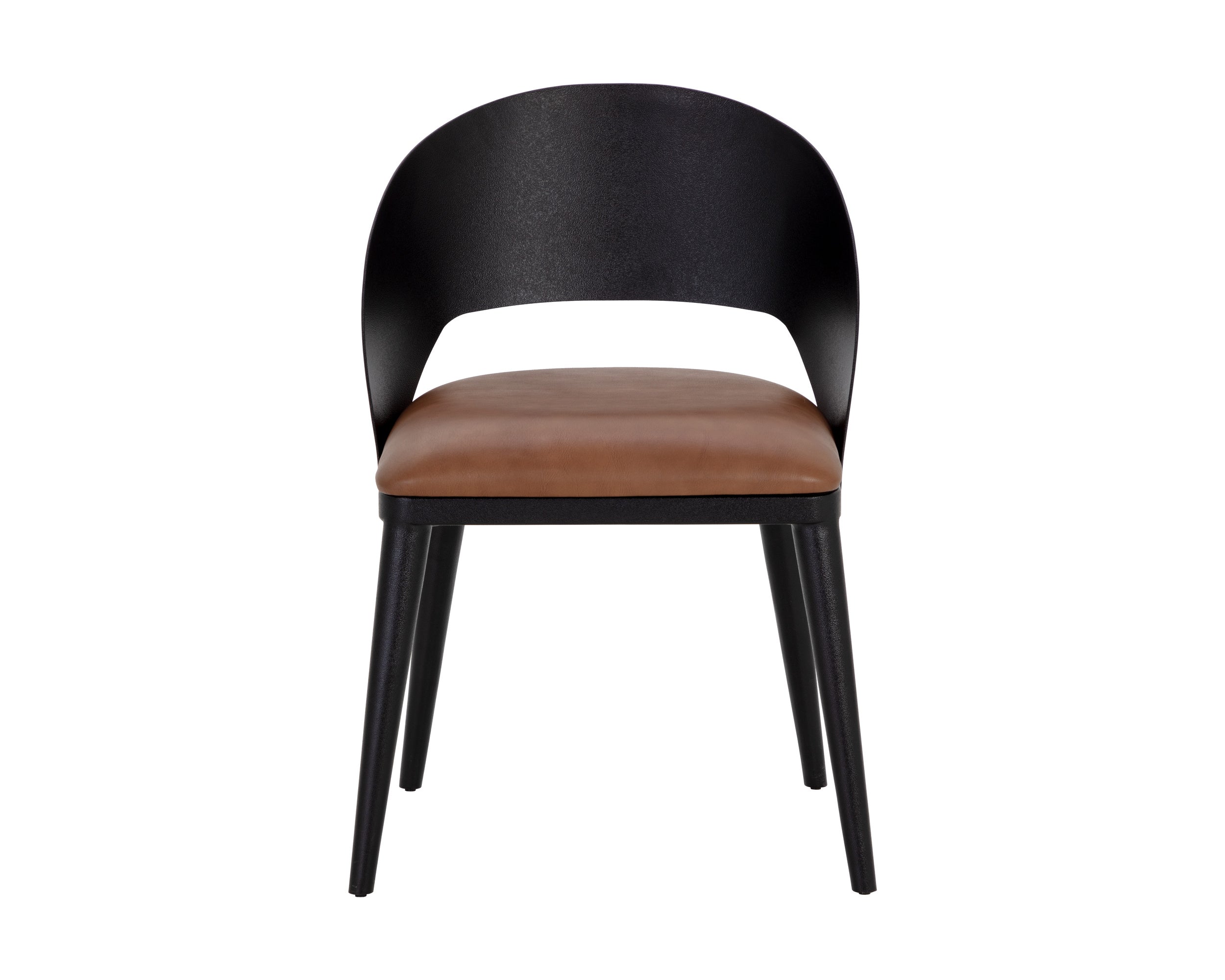 Dezirae Dining Chair - Black  Cognac Leather