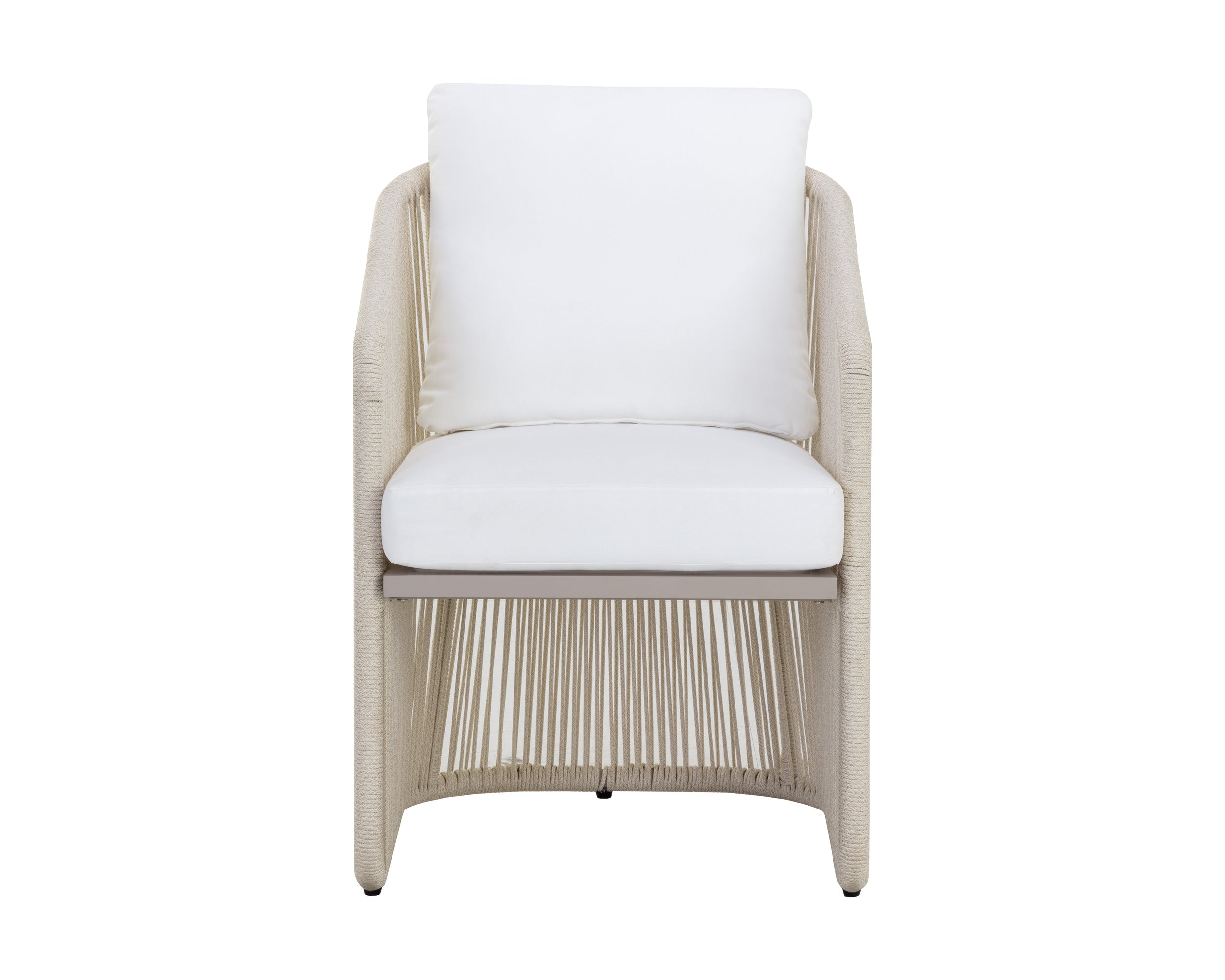 Allariz Dining Armchair - Greige  Stinson White