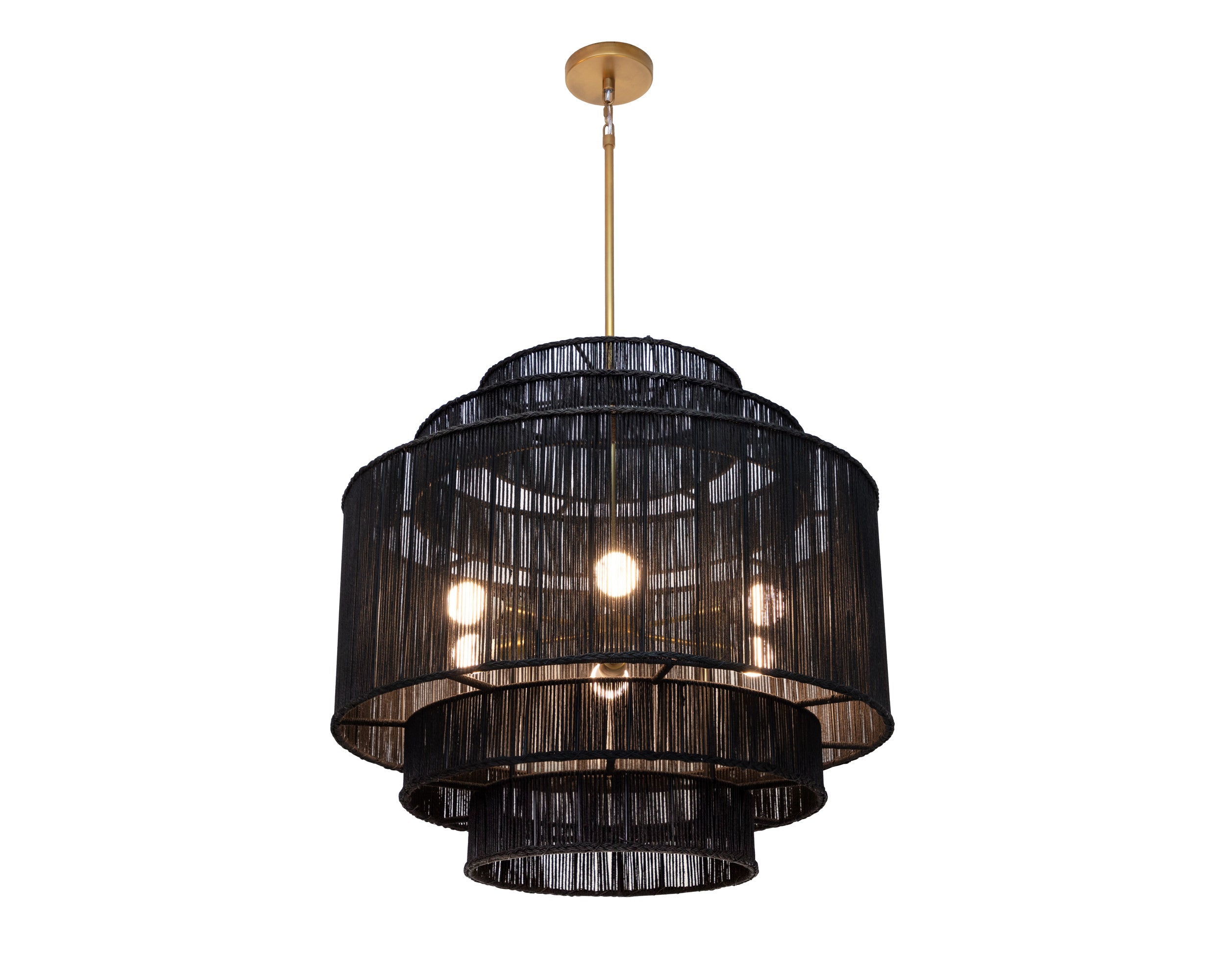 Alyssa Chandelier - Black Jute