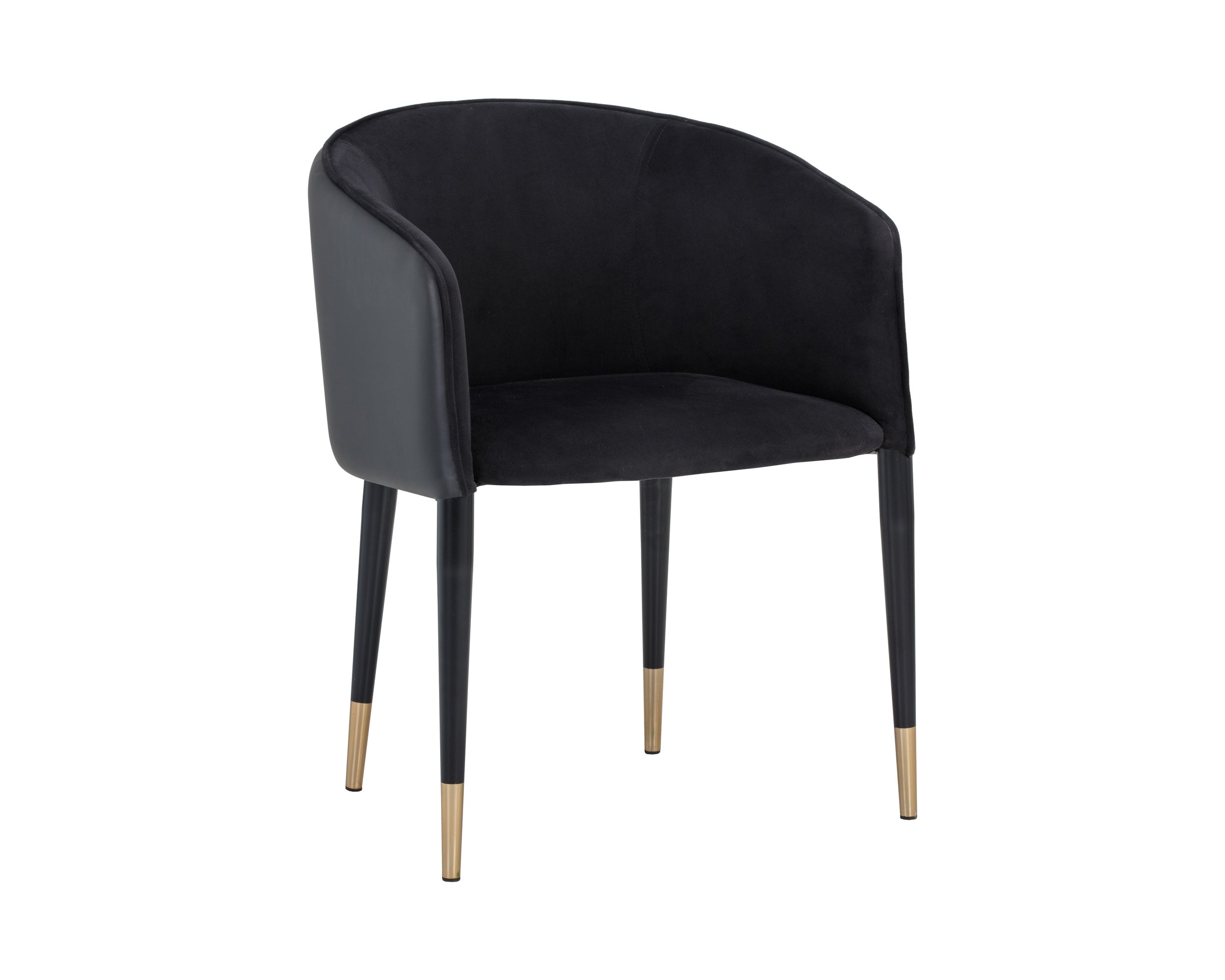 Asher Dining Armchair - Abbington Black / Napa Black