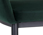 Thatcher Dining Armchair - Black  Deep Green Sky