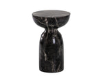 Goya End Table - Marble Look  Black