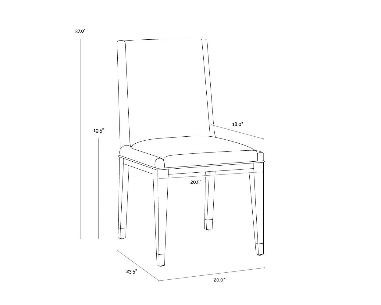 Kalla Dining Chair - Milliken Cognac