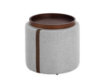 Borelli Storage Ottoman - Belfast Heather Grey / Autumn Chestnut