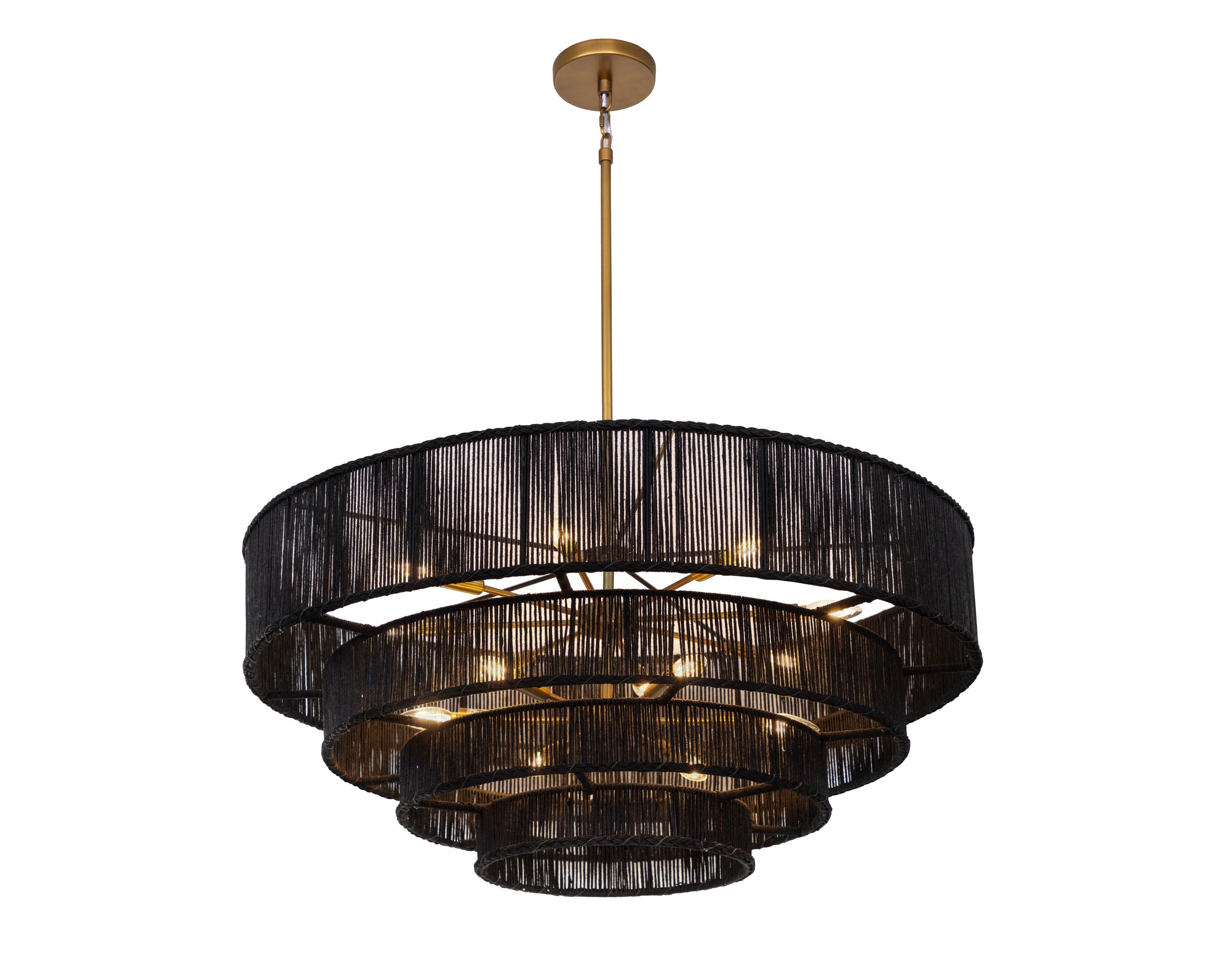 Lumina Chandelier - Black Jute