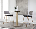 Brinley Counter Stool - Gold  Nightfall Black / Chacha Grey