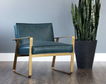 Kristoffer Lounge Chair - Vintage Peacock Leather