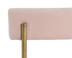 Seneca Dining Chair - Antique Brass  Velvet Blush