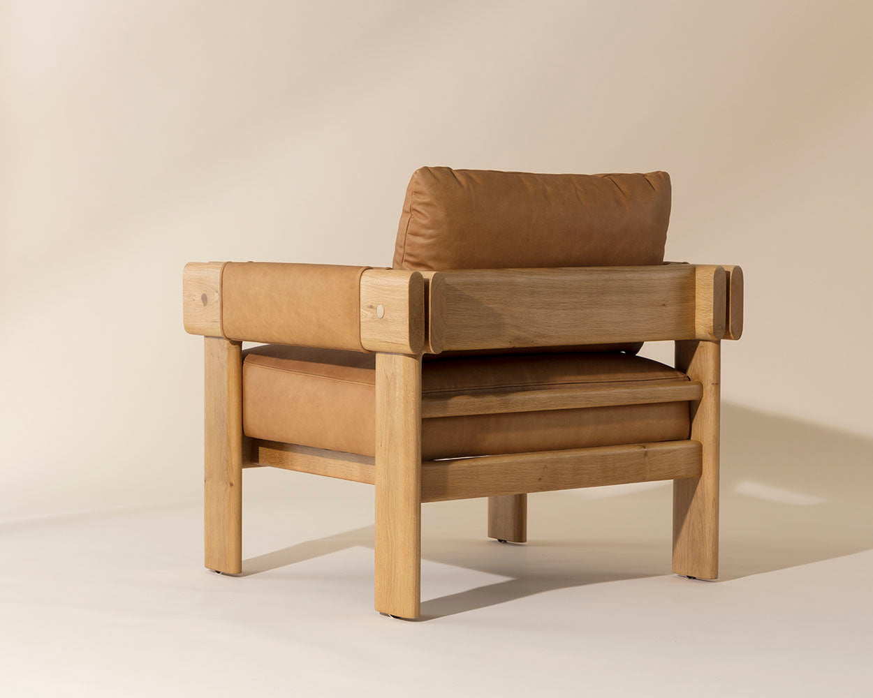 Carmichael Lounge Chair - Ludlow Sesame Leather