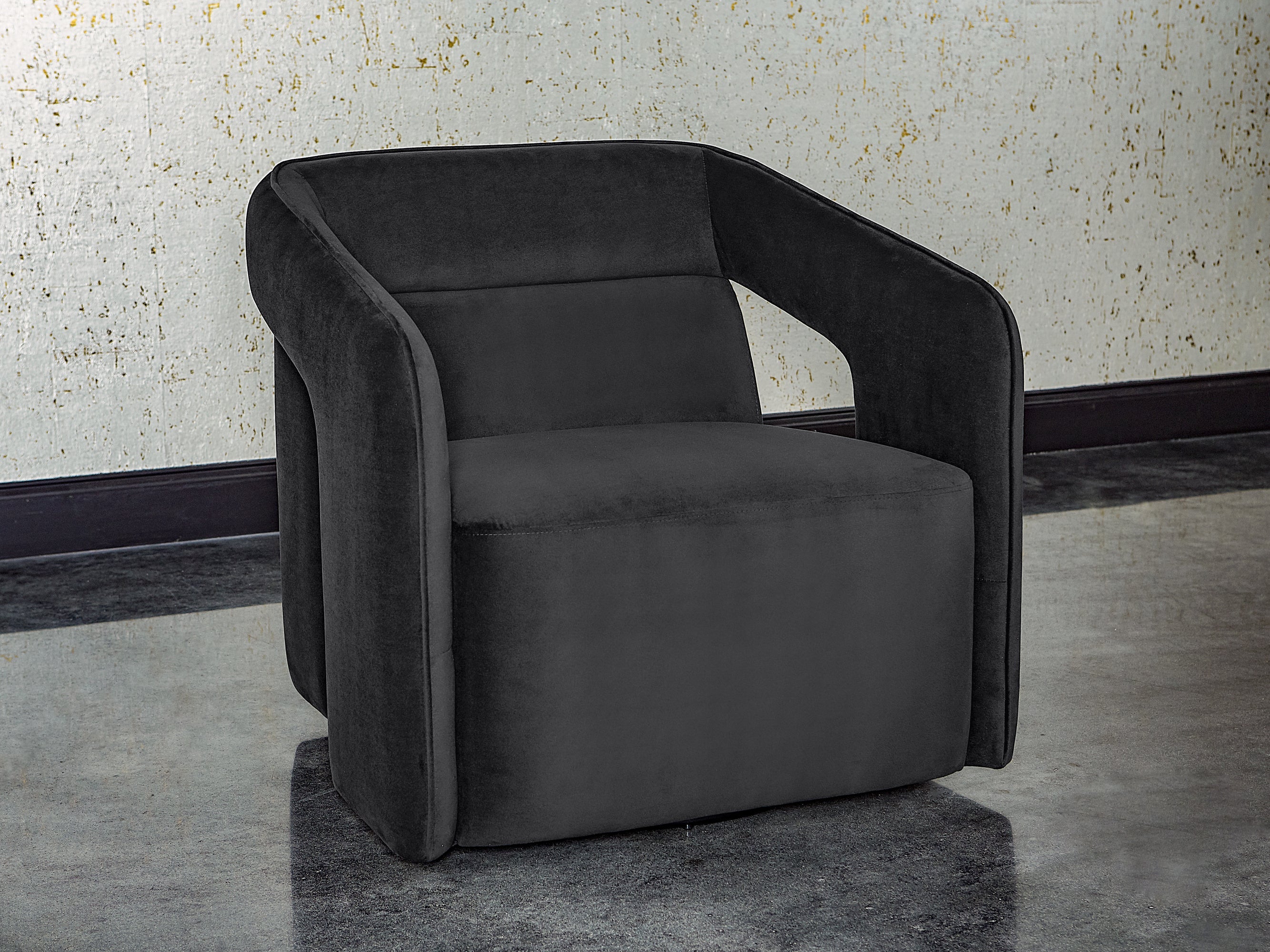 Kendrick Swivel Lounge Chair - Abbington Black