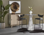 Shelburne Bar Table - Marble Look  Grey