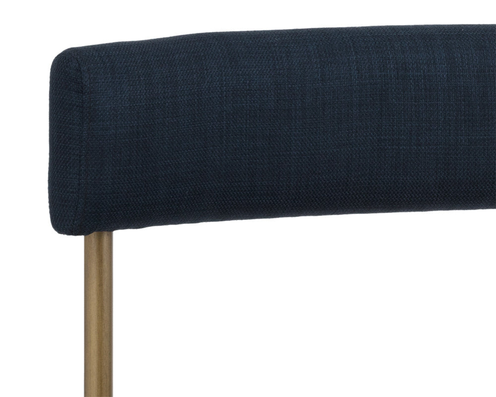 Seneca Dining Chair - Antique Brass  Arena Navy