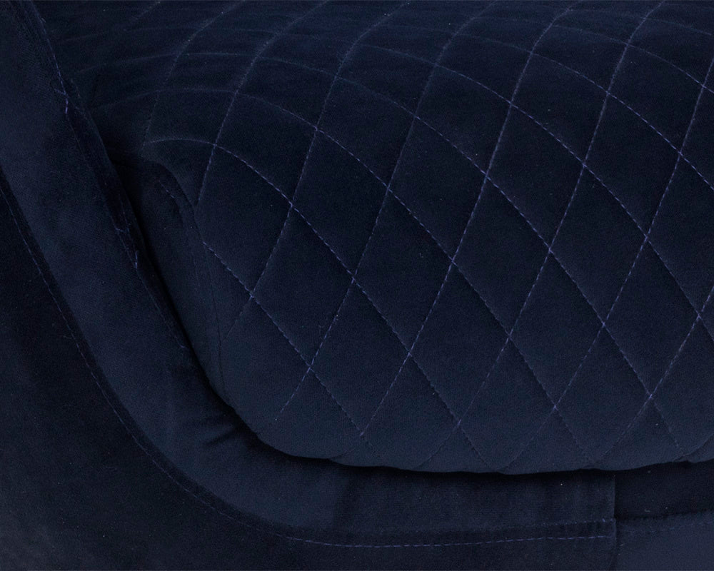 Carine Swivel Lounge Chair - Quilted Abbington Navy