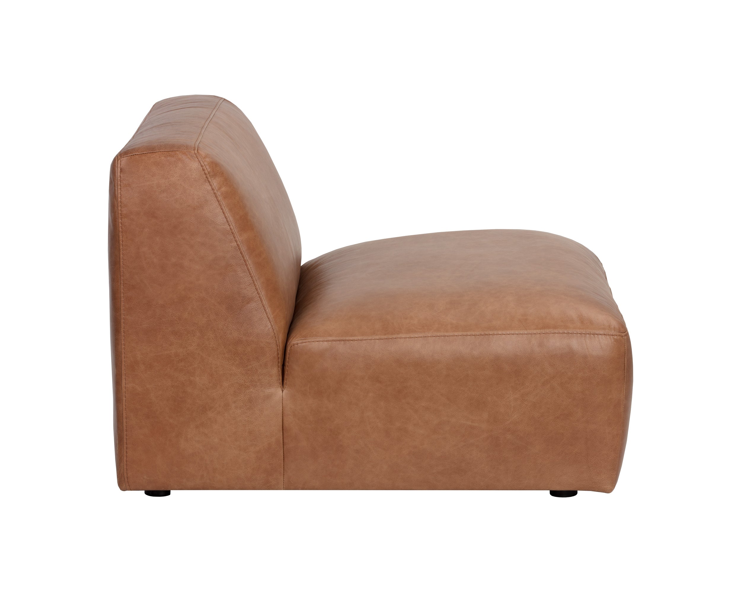 Watson Modular - Armless Chair  Marseille Camel Leather