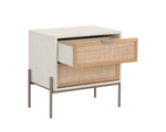 Avida Nightstand - Champagne Gold  Cream/Natural