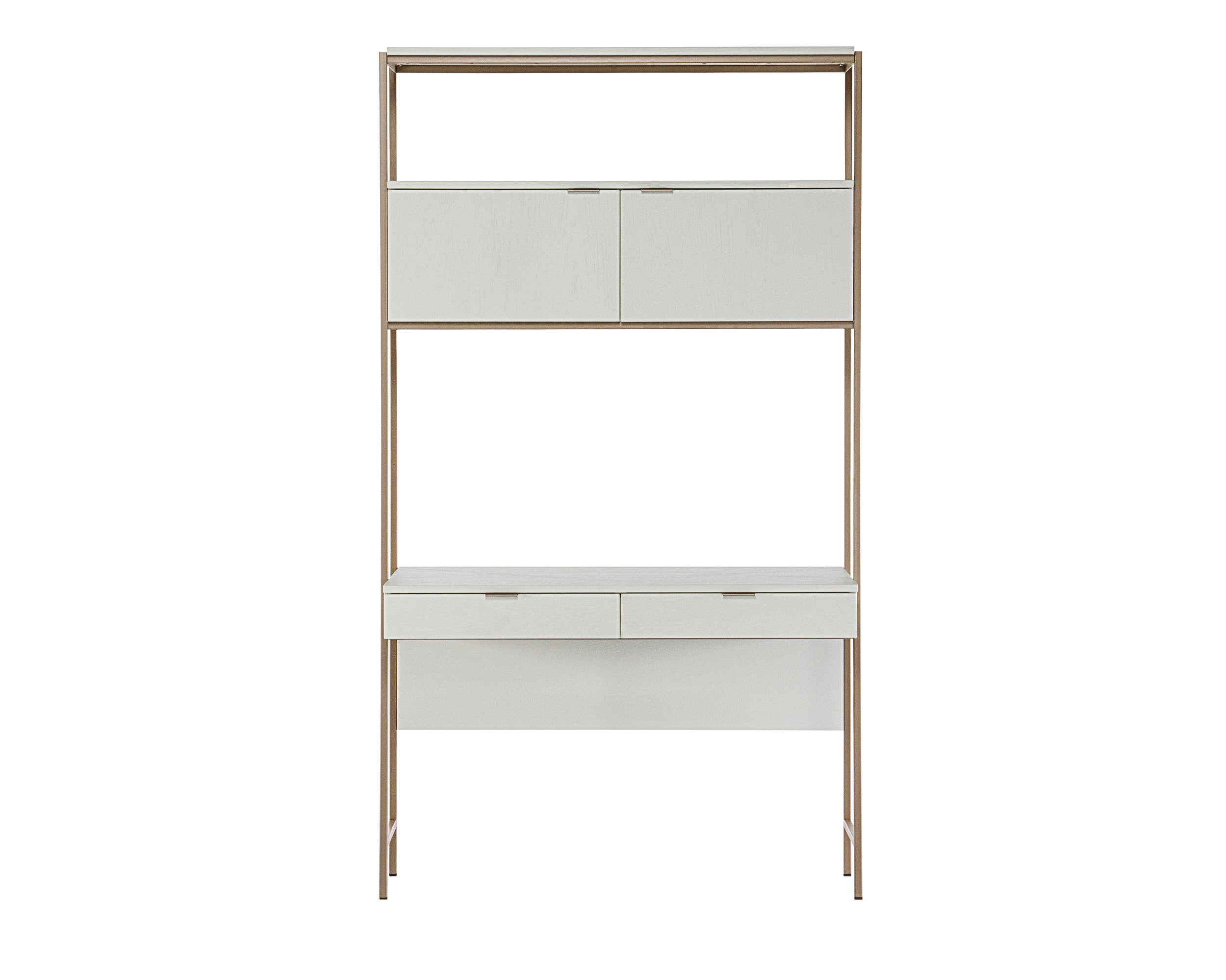 Ambrose Modular Wall Desk - Champagne Gold  Cream