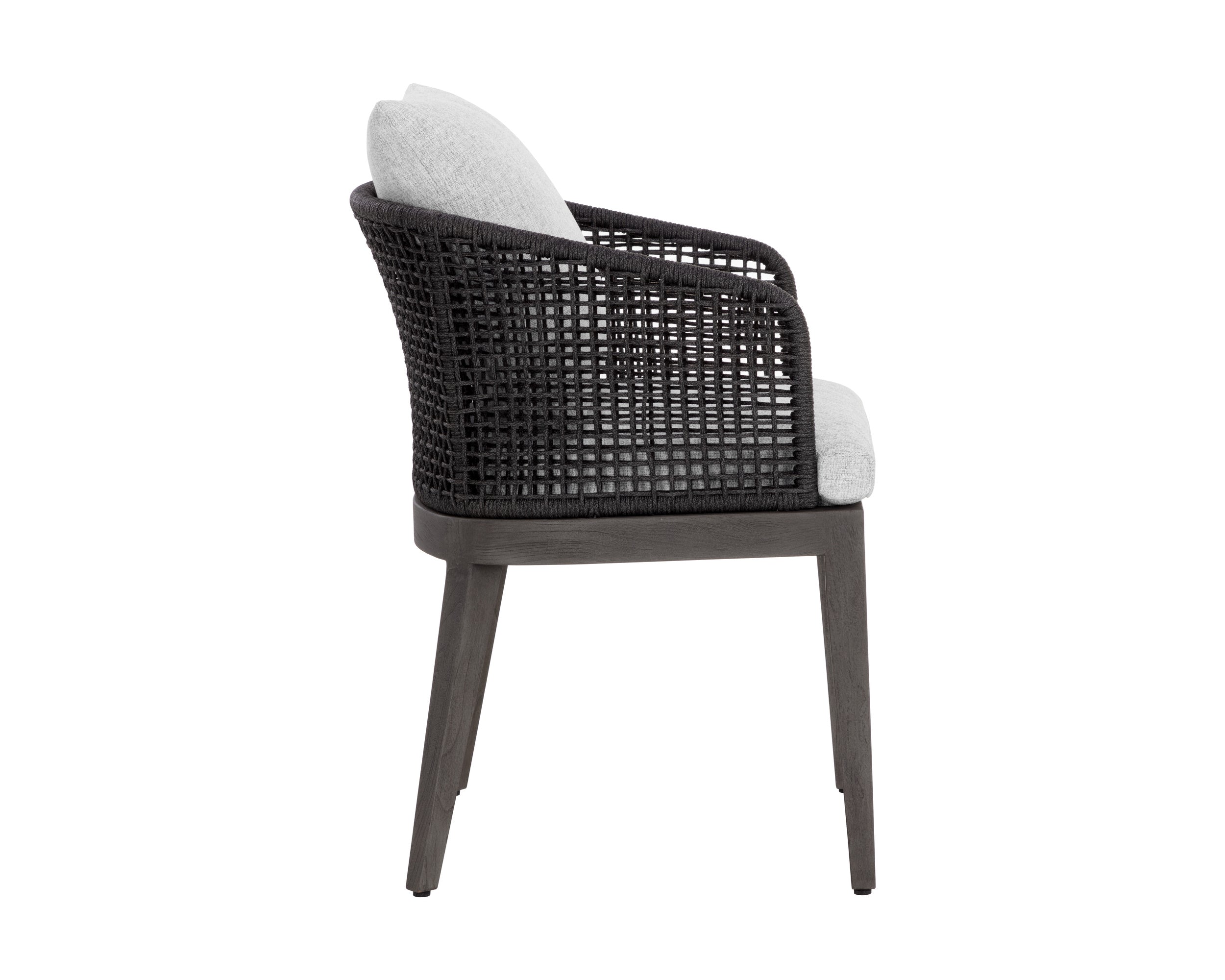 Capri Dining Armchair - Smoke Grey  Copacabana Marble