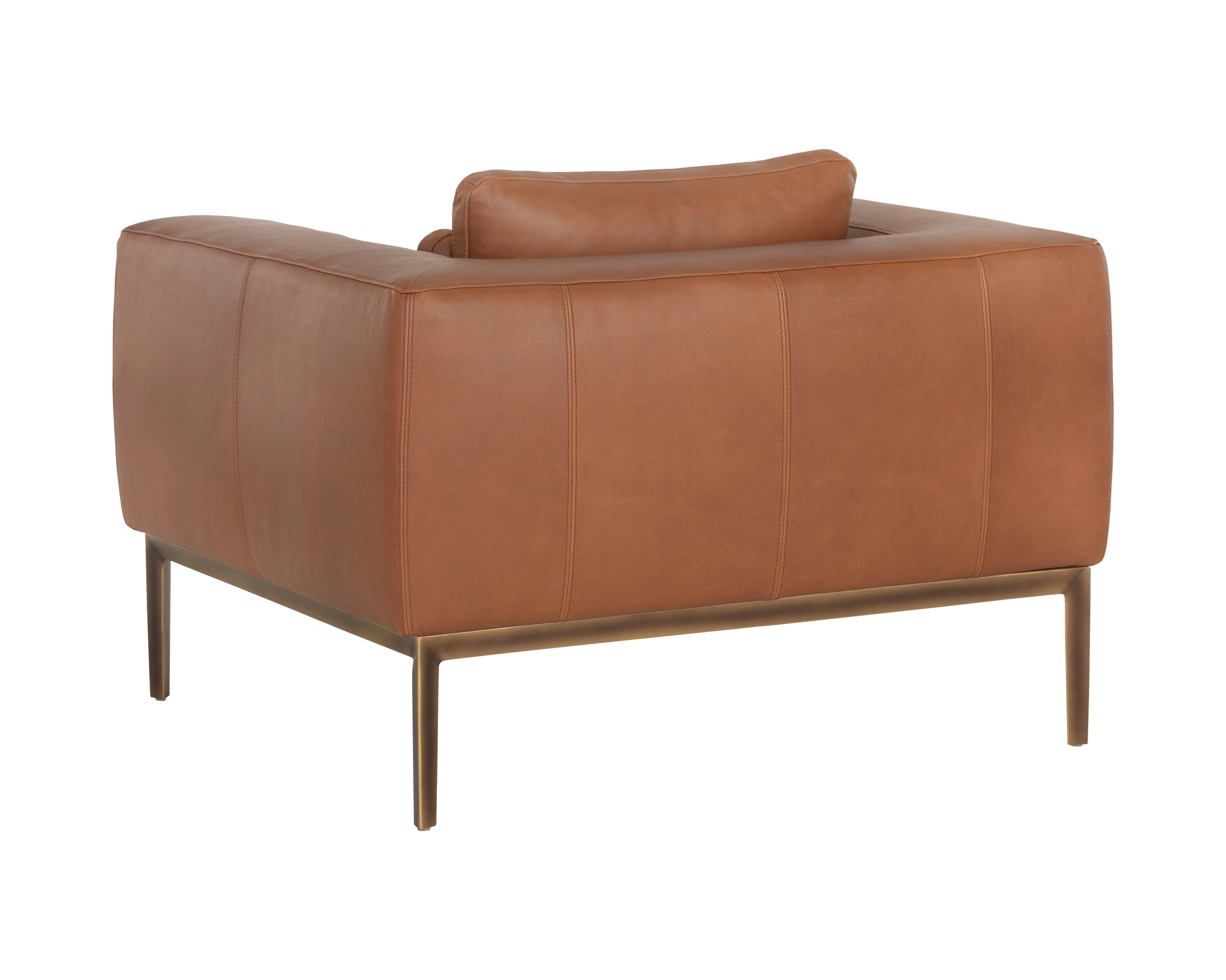 Burr Armchair - Behike Saddle Leather