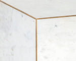 Daines End Table - White Marble