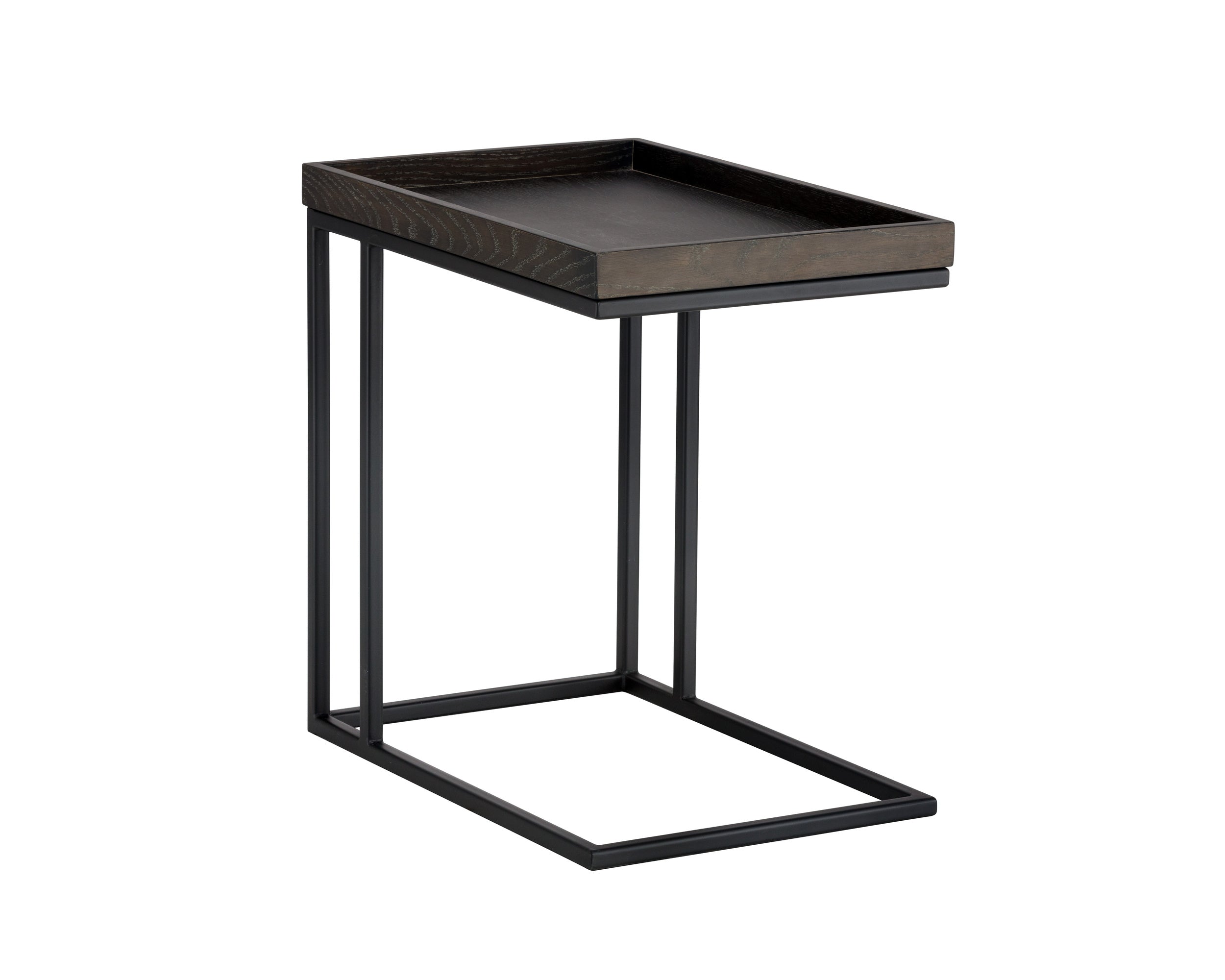 Arden C-Shaped Side Table  Black